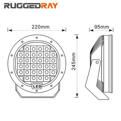 TC-W96W 9" LED driving light, view 6