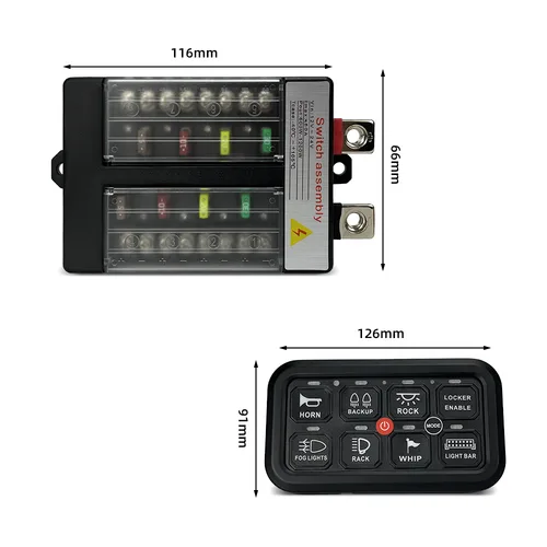TC-SW8B 8-Way Switch Panel (B Version), view 5